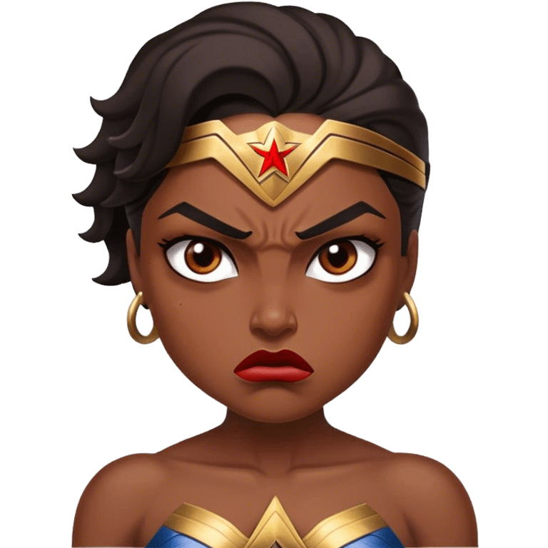 Angry Wonder Woman emoji