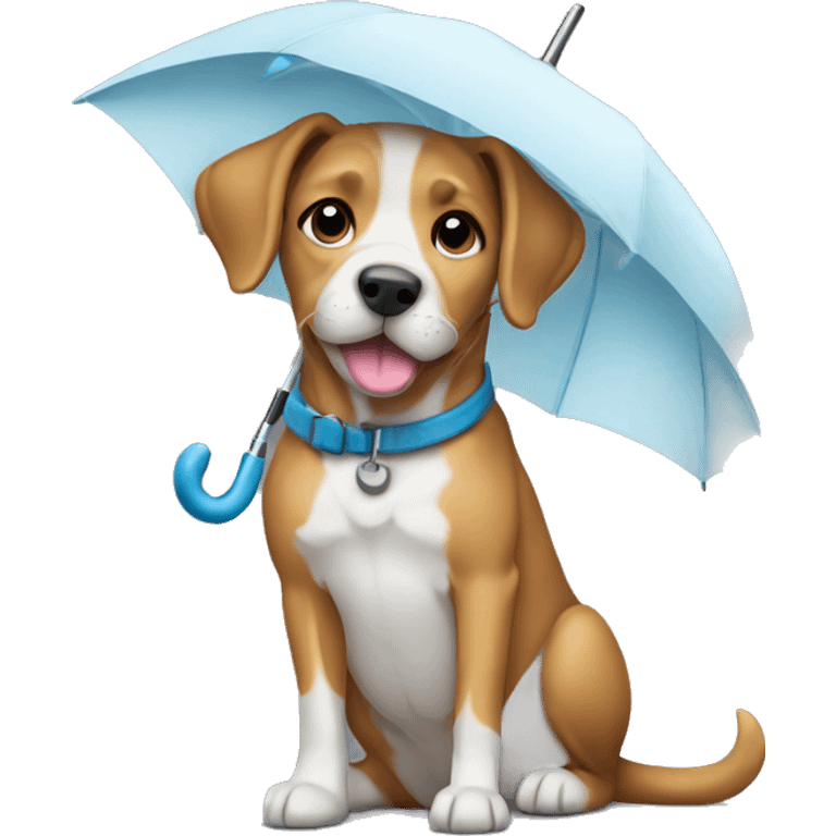 dog wearing a umbrella  emoji