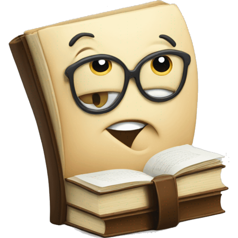 demotivated book worm emoji