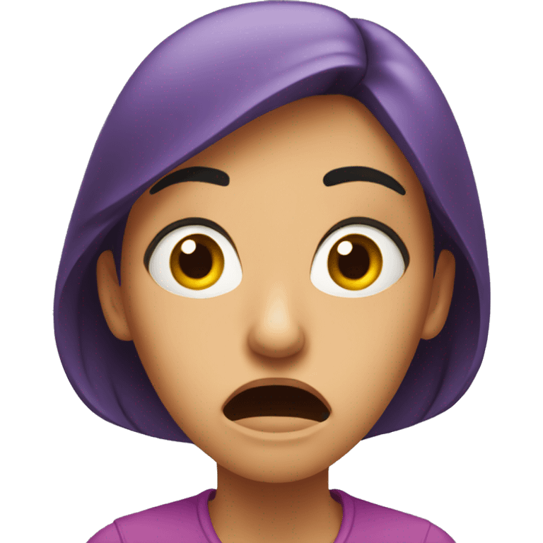 frightened woman emoji