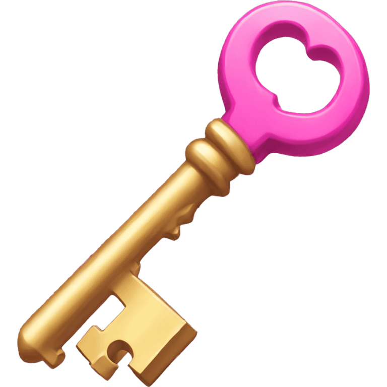 Pink key  emoji