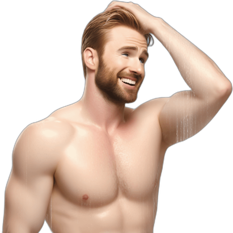 chris evans showering emoji