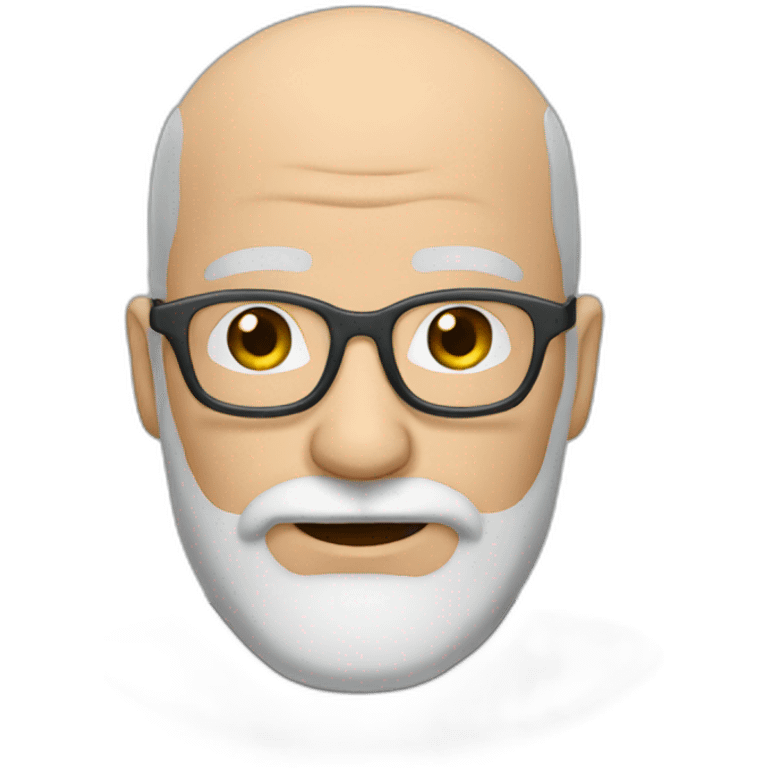 bald head graybeard glasses emoji