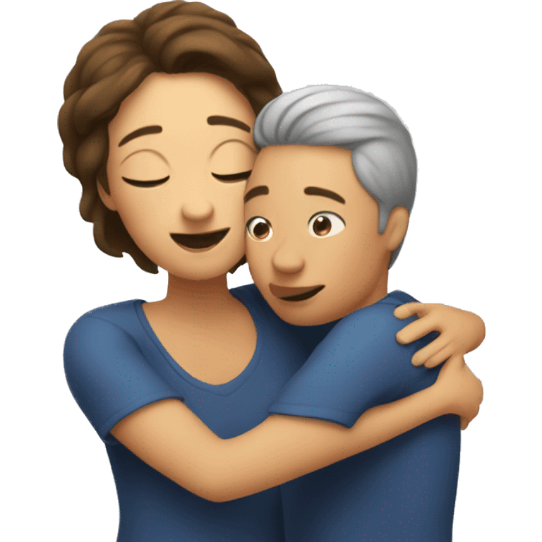 Hugging my mom emoji