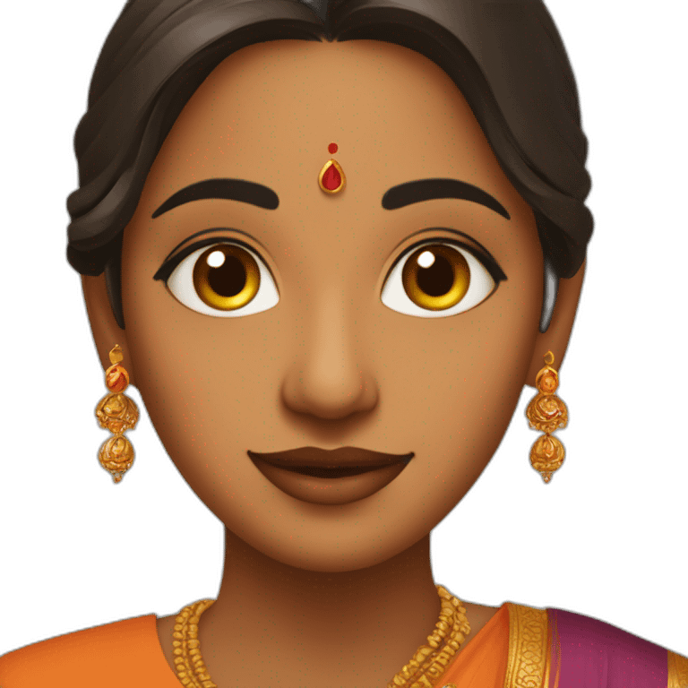 Maharashtrian women with Nath emoji