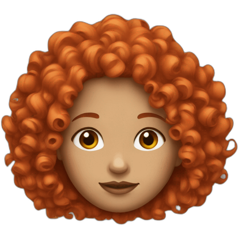 Red head curly girl emoji