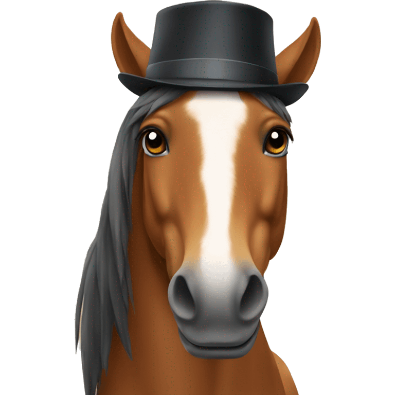 Horse with a hat emoji