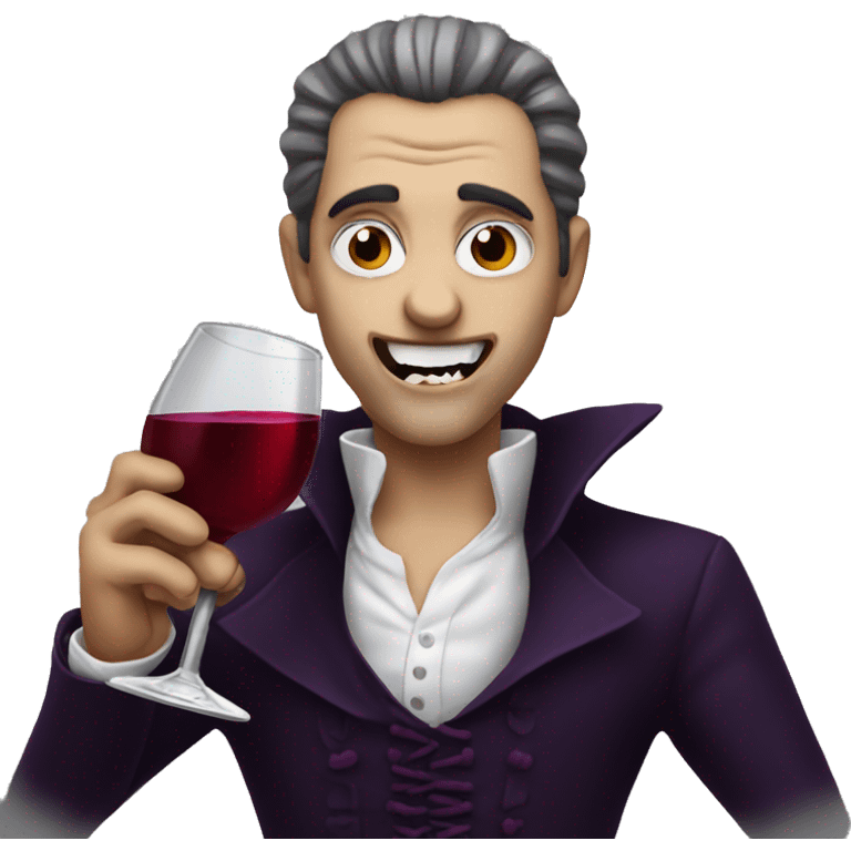 vampire drinking wine emoji