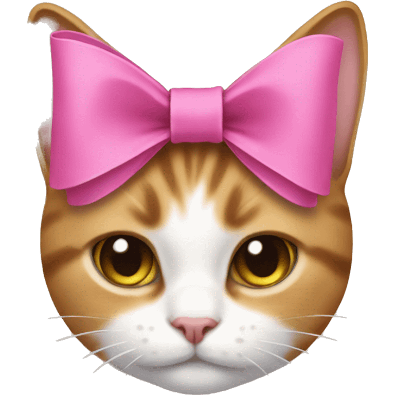 Bow on a cat emoji