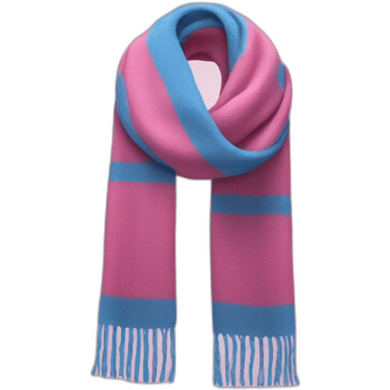 pink and blue scarf emoji