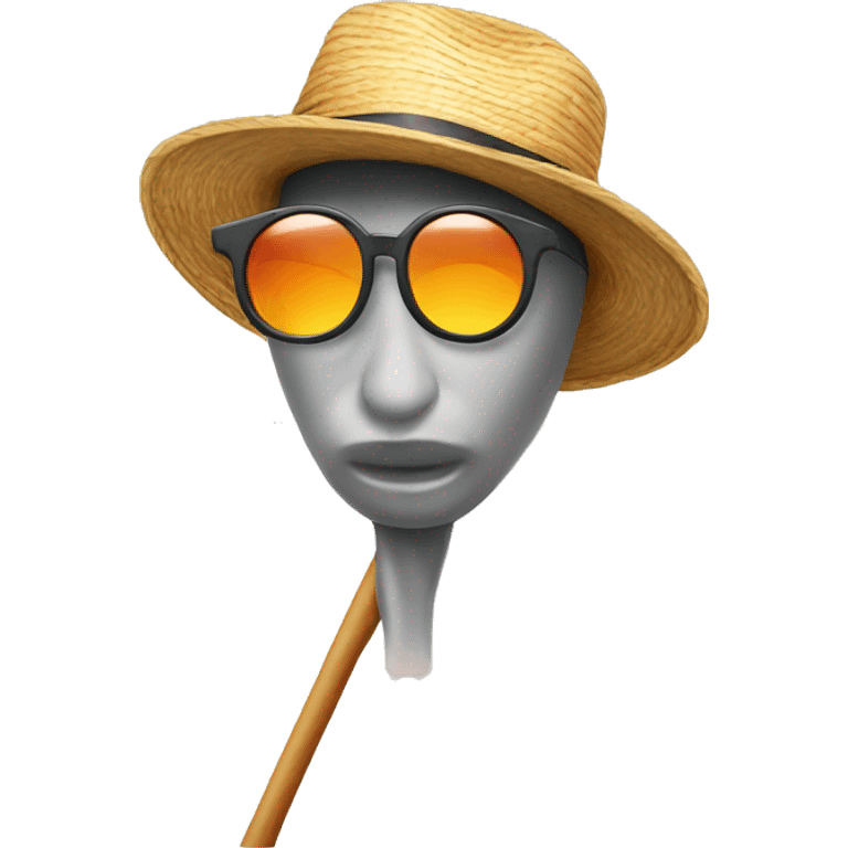 Cane con cappello e occhiali  da sole emoji