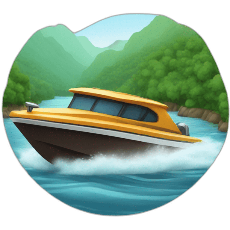 speedboat river emoji