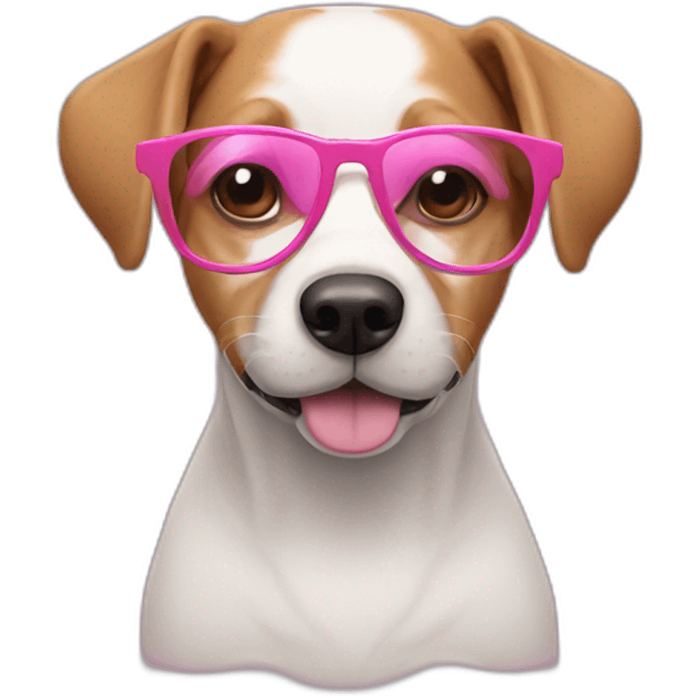 dog in pink glasses  emoji