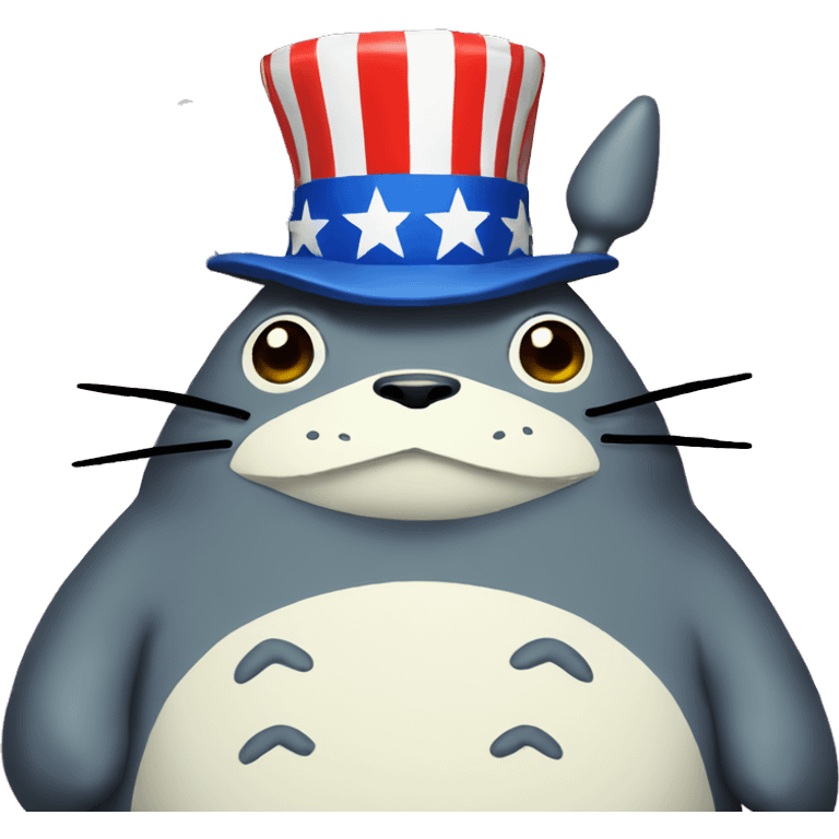 totoro dressed in uncle sam  emoji