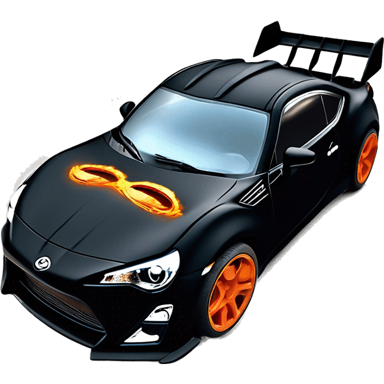    Hot wheels Darth Vader themed Scion FR-S scary Halloween monster rc car on black road  emoji