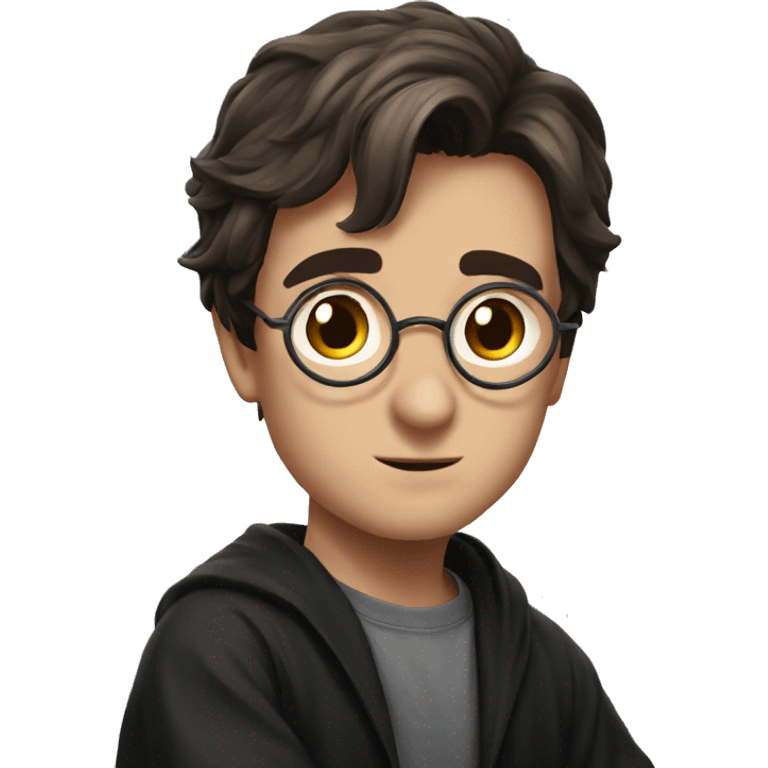 harry potter sitting on the floor and looking down, suprised face emoji