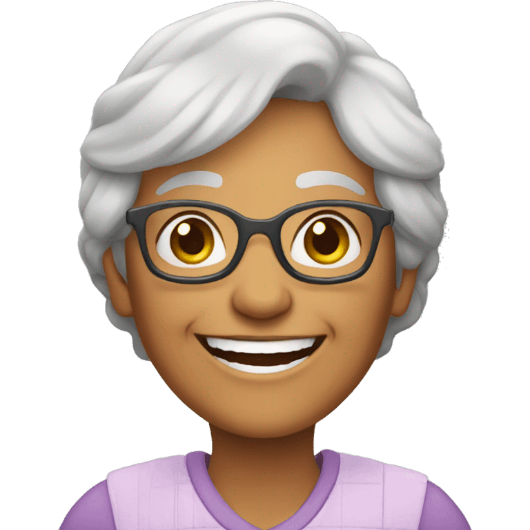 a smiling grandmother emoji