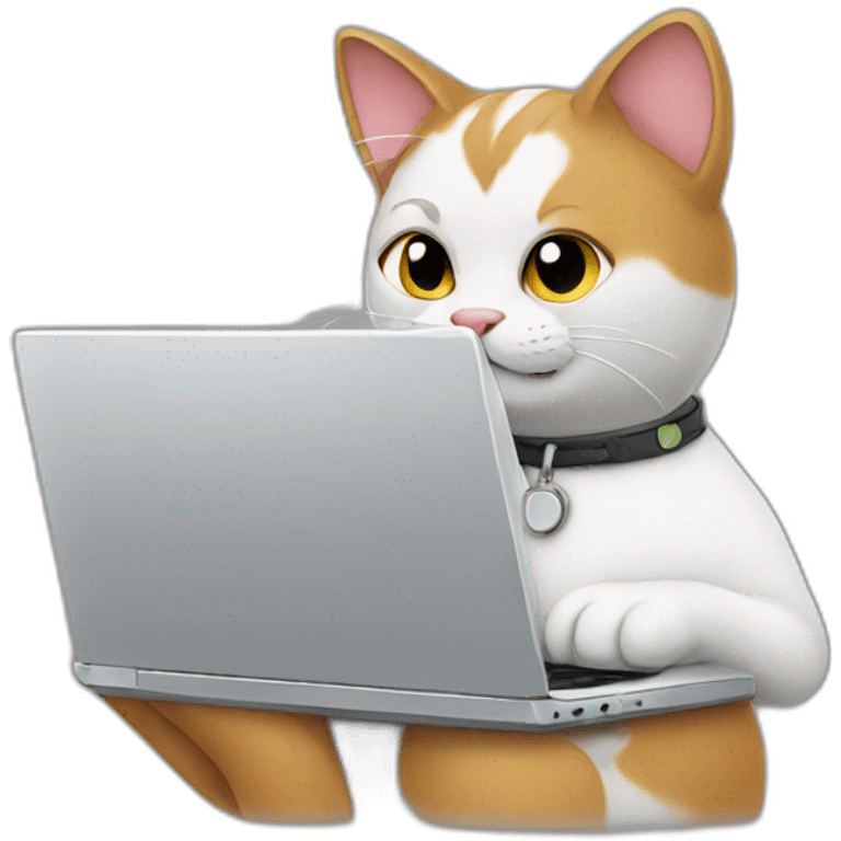 cat working with a laptop emoji