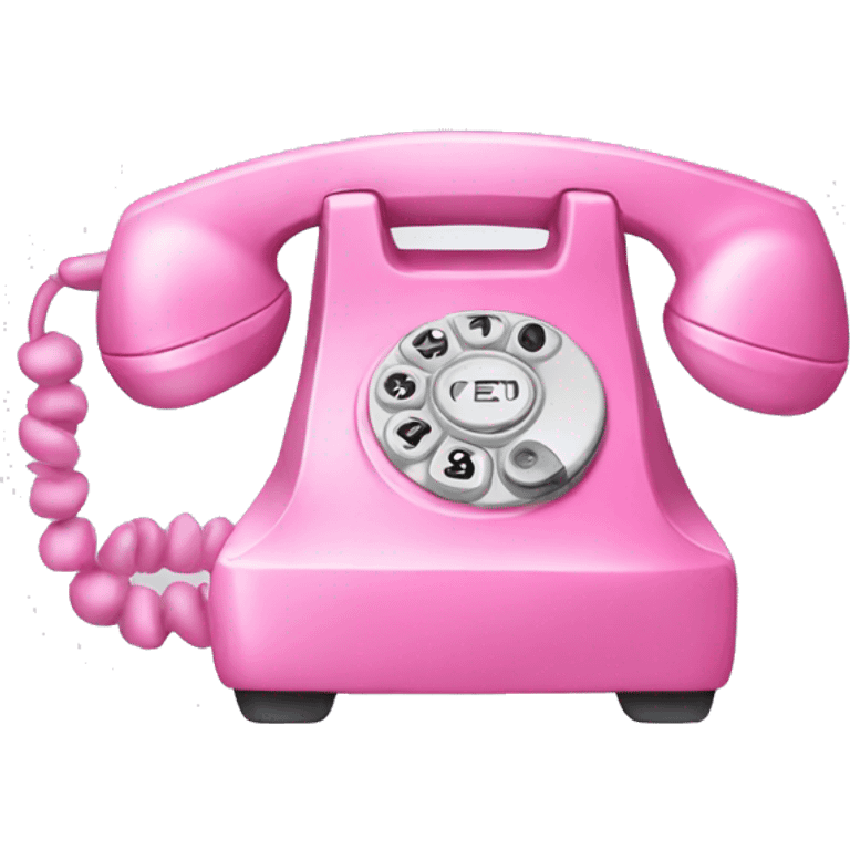 Pink phone emoji