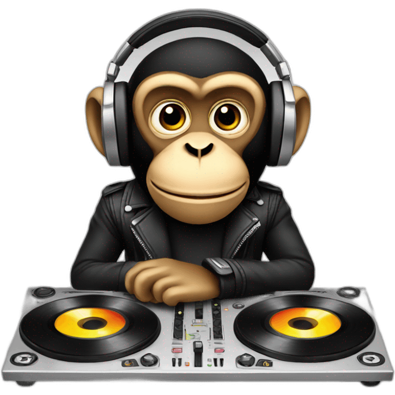 dj monkey emoji