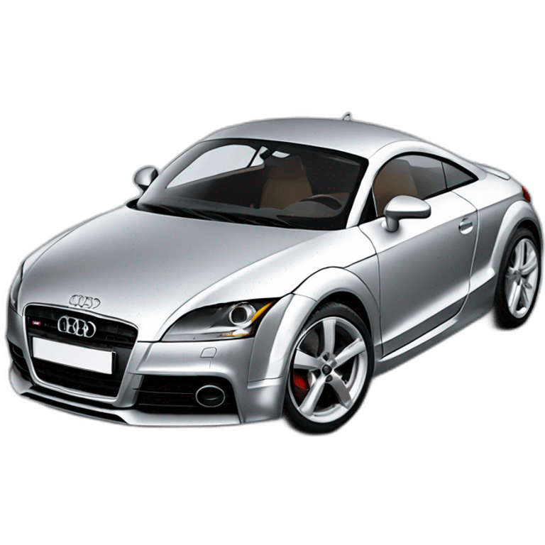 Audi TT silver 3/4 view emoji