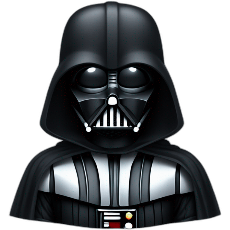 hooded darth vader without helmet emoji