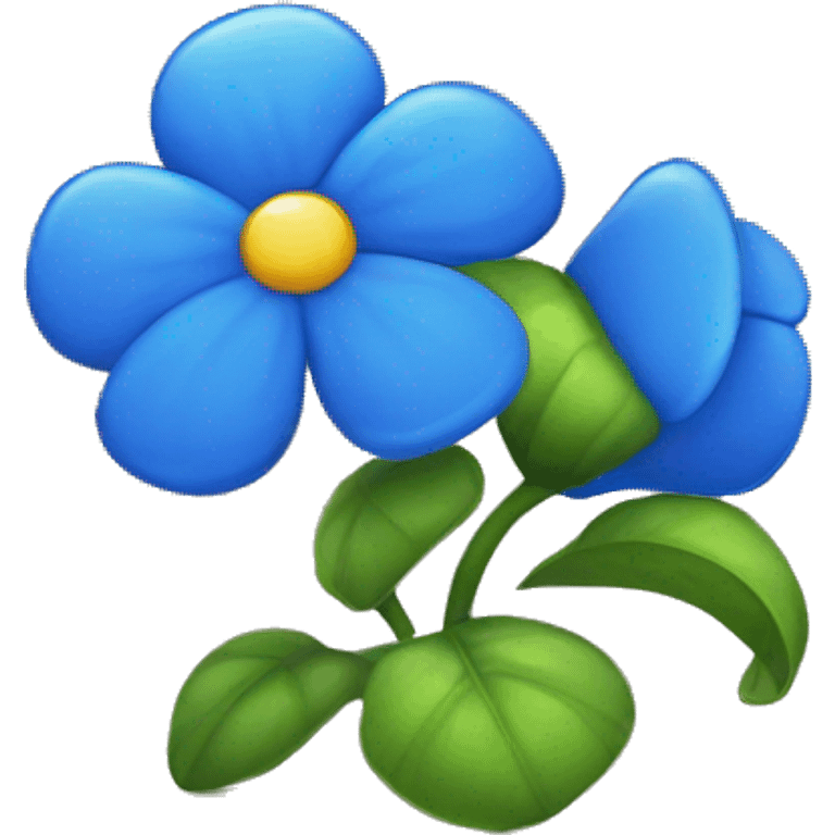 Blue flower yoshi emoji