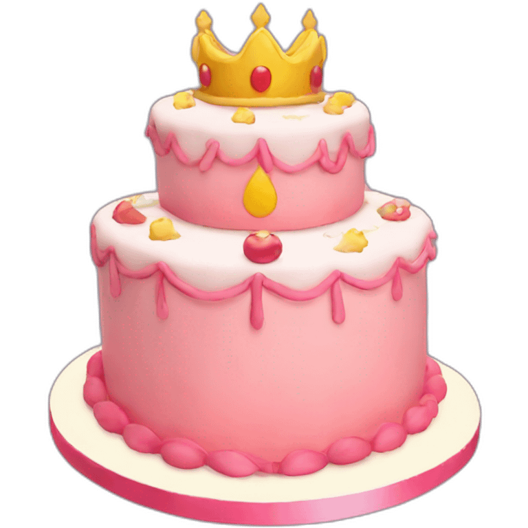 princess peach birthday cake emoji