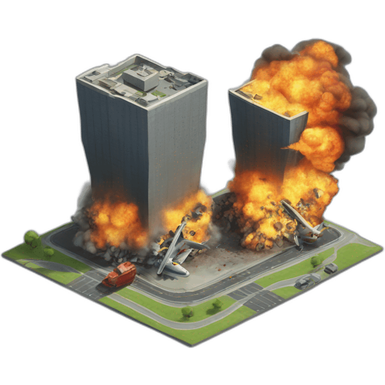 two-towers-plane-crash emoji