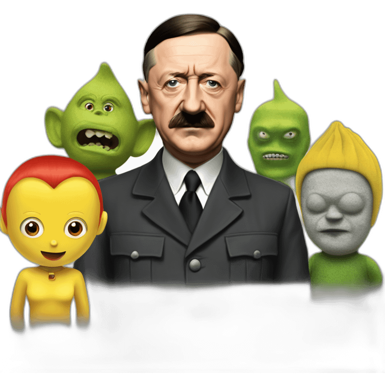 Adolf Hitler and the Teletubbies metal fabricators emoji