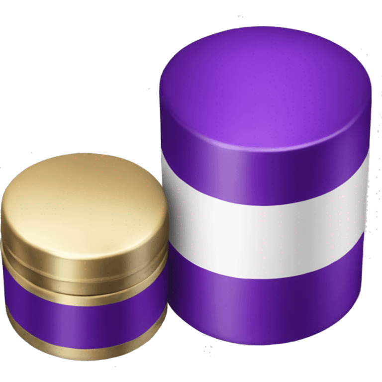 Purple cylinder perfume white cap emoji