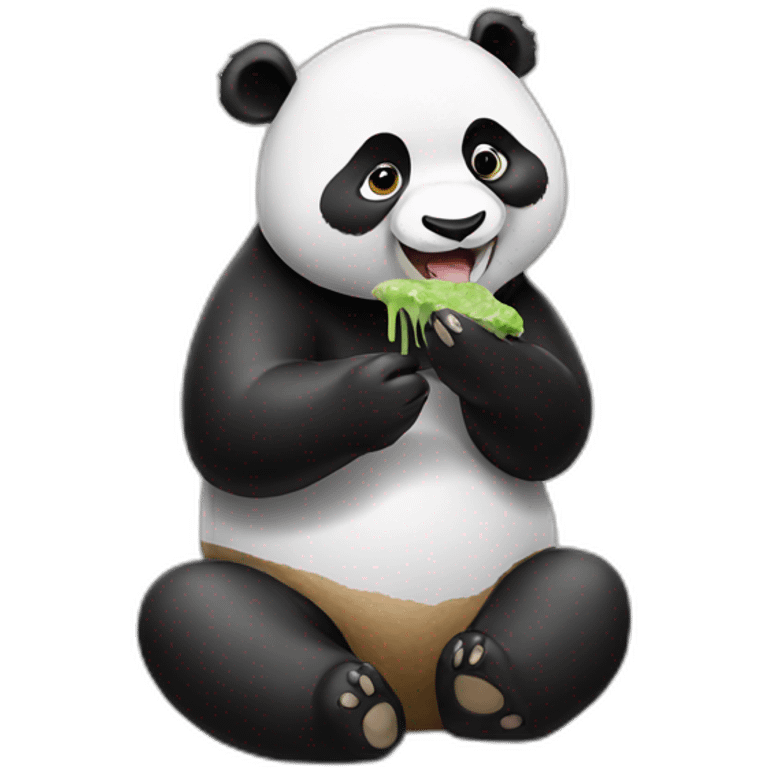 Panda eating emoji