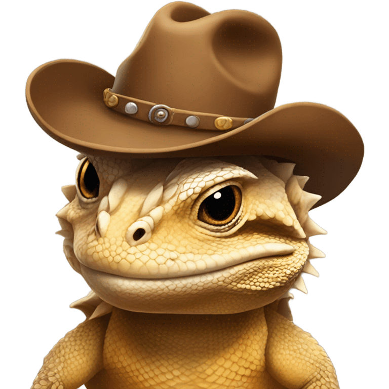 Bearded dragon with a cowboy hat emoji