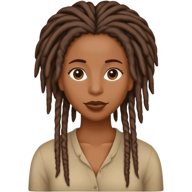 Black woman with locs emoji