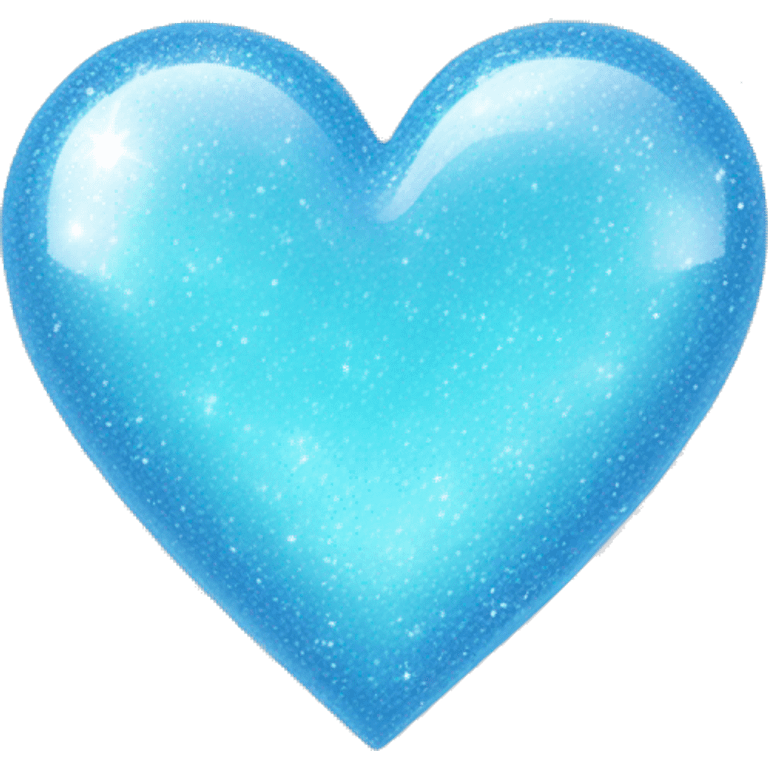 Sparkling pastel blue heart emoji