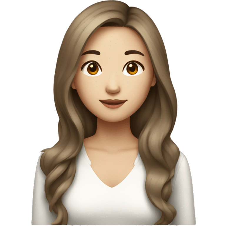 gorgeous asian girl with light brown hair emoji