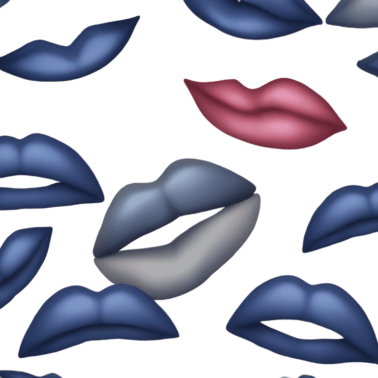 Navy blue kiss emoji