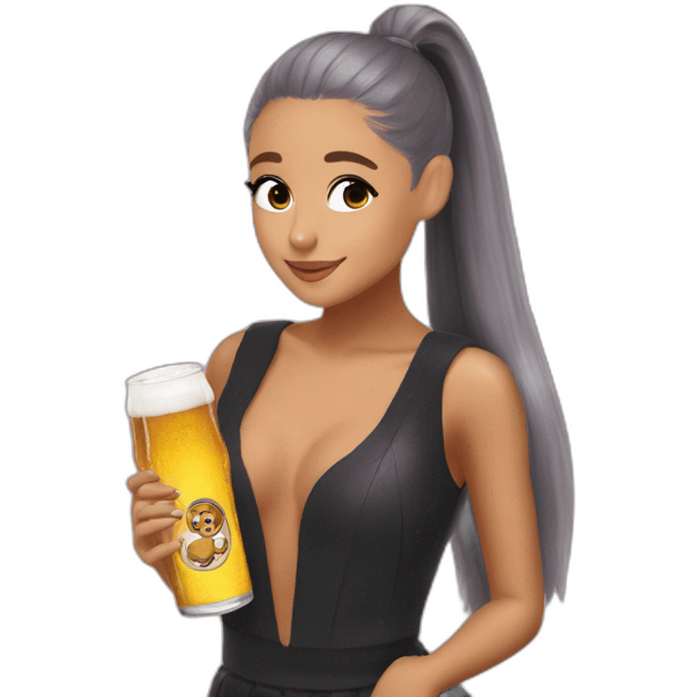 Ariana Grande drink beer emoji