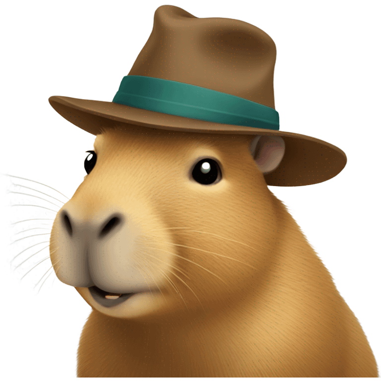 Capybara with a Hat emoji