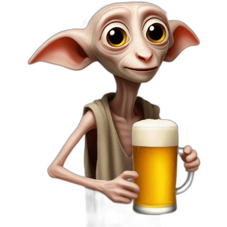 dobby drink a beer emoji