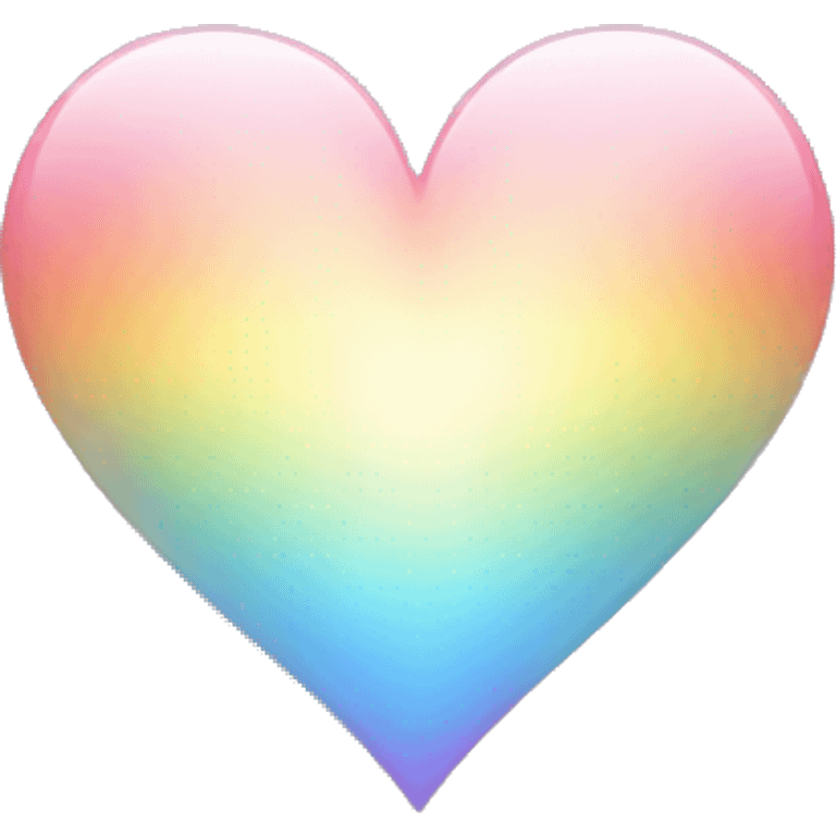 Light rainbow heart emoji