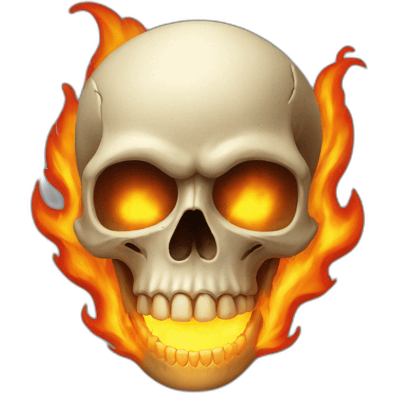 Skull fire emoji