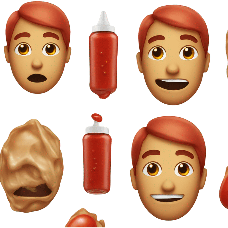 Ketchup on face  emoji