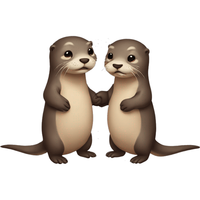 otters holding hands emoji