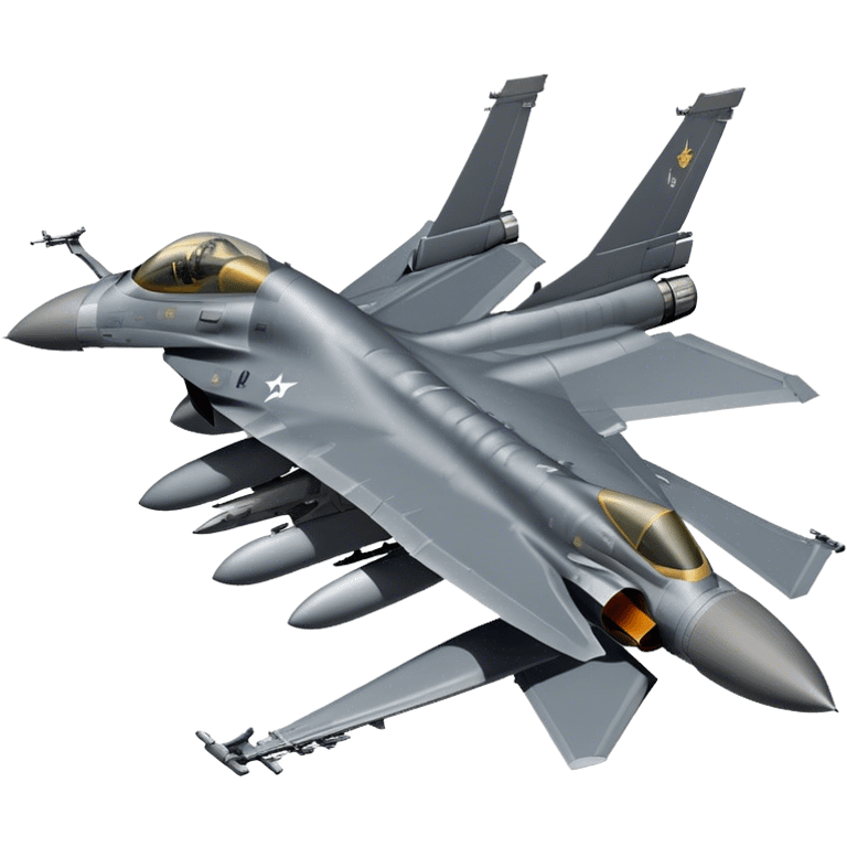 F-16 Fighting Falcon - General Dynamics (Stealth grey) emoji