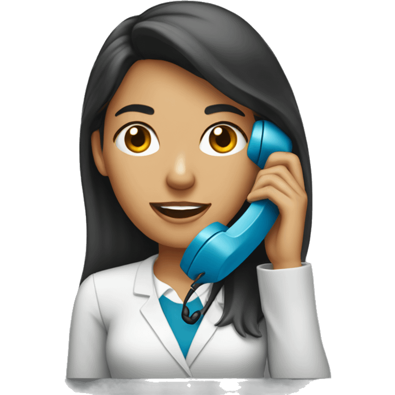 Office girl on phone  emoji