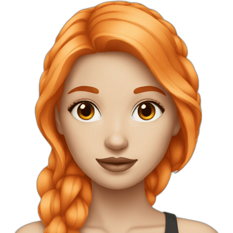 beautiful-fashion-white-girl orange hair emoji