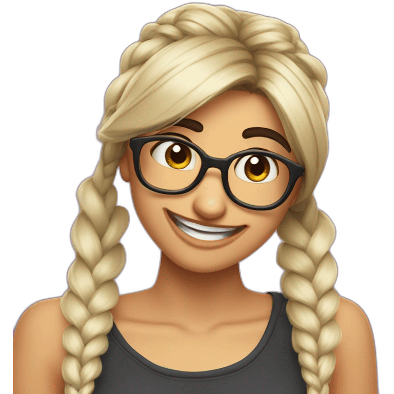 Mia Khalifa braid laughing out loud face twitch emoji