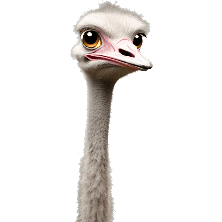 Ostrich standing right emoji