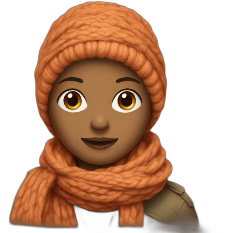 woman with scarf emoji